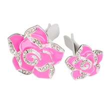 2 шт., авто декоры, автомобильный Стайлинг, автомобильный освежитель воздуха, высокое качество, Алмазный цветок с зажимом, твердый освежитель воздуха