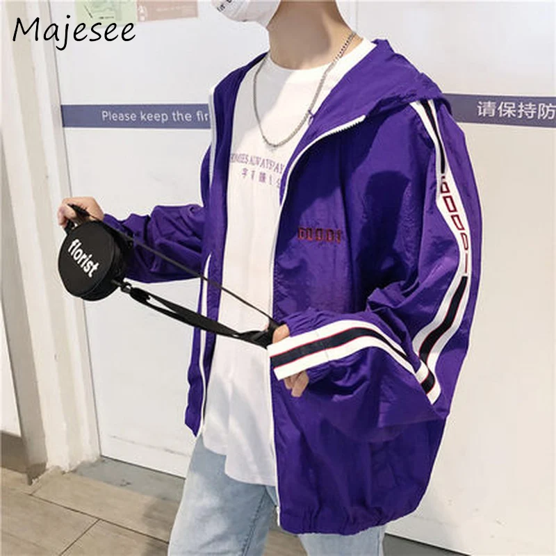

Men Long Sleeve Jackets Mens Hooded Pockets Jacket Sun Protection Clothing Male Fashion Coats Students Casual Loose Coat Korean