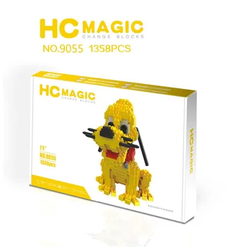 

HC Mini Blocks Cartoon Dog Model Blocks Squirrel Anime Creator BuildingToy Kids Micro Brick Toys for Children 9055-9056
