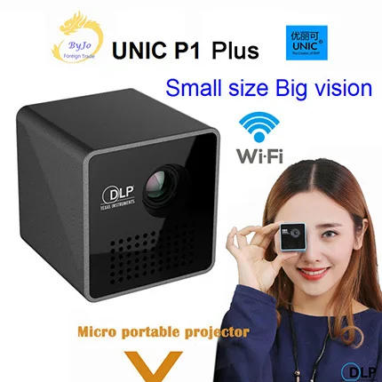Original UNIC P1 Plus Wireless Mobile Projector Support Miracast DLNA Pocket Proyector Home Movie Projector DLP Beamer Battery Original UNIC P1 Plus Wireless Mobile Projector Support Miracast DLNA Pocket Proyector Home Movie Projector DLP Beamer Battery