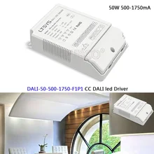 LTECH CC led Dimming Driver;DALI-50-500-1750-F1P1;AC100-240V input;50W 500-1750mA CC DALI Driver Push DIM led power