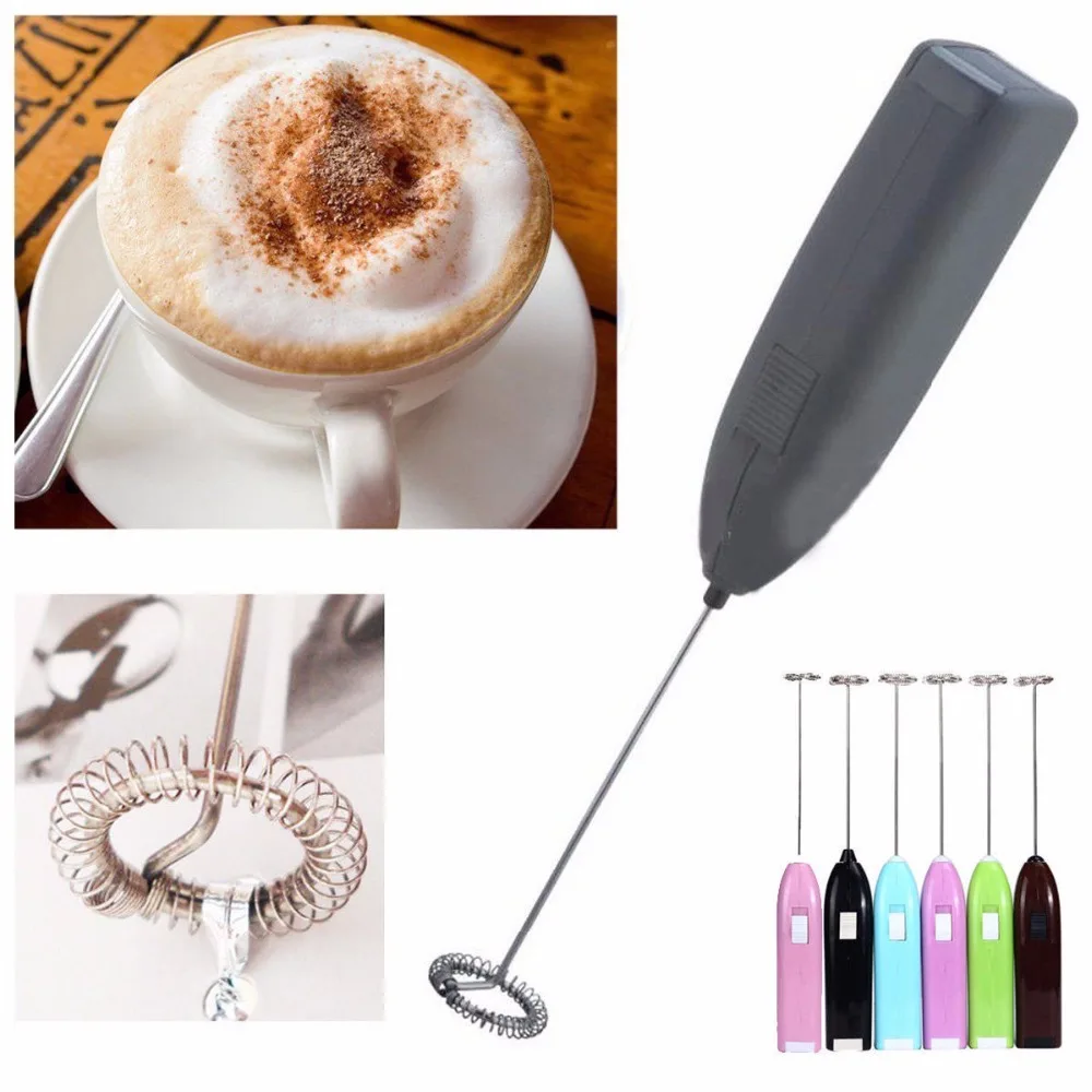 1pc Milk Drink Coffee Whisk Mixer Electric Egg Beater Frother Foamer