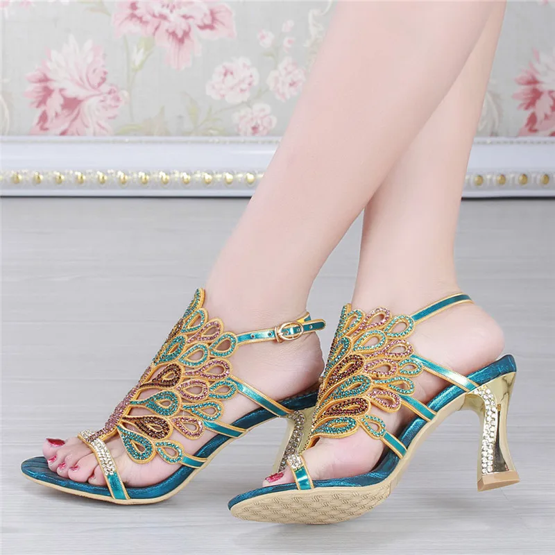 2019 Summer Ladies High Heels Footwear Womens Peep Toe Sandals Elegant Wedding Shoes With Rhinestones Size 11 High Quality 2019 Summer Ladies High Heels Footwear Womens Peep Toe Sandals Elegant Wedding Shoes With Rhinestones Size 11 High Quality