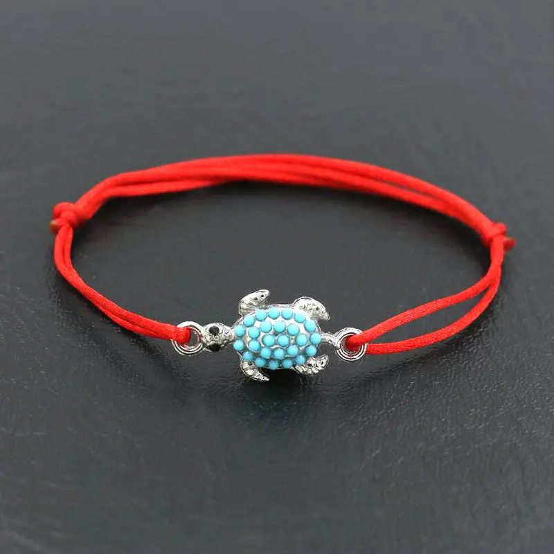 

BPPCCR Tortoise Charm Bracelets for Women Men Children Lucky Red Rope String Friendship Wish Bracelets Jewelry Gift Adjustable