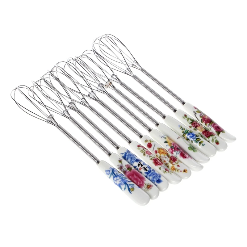 

Whisk Egg Rotary Egg Mixer Beaters Ceramics Handle Balloon Twist Bowl Scraper