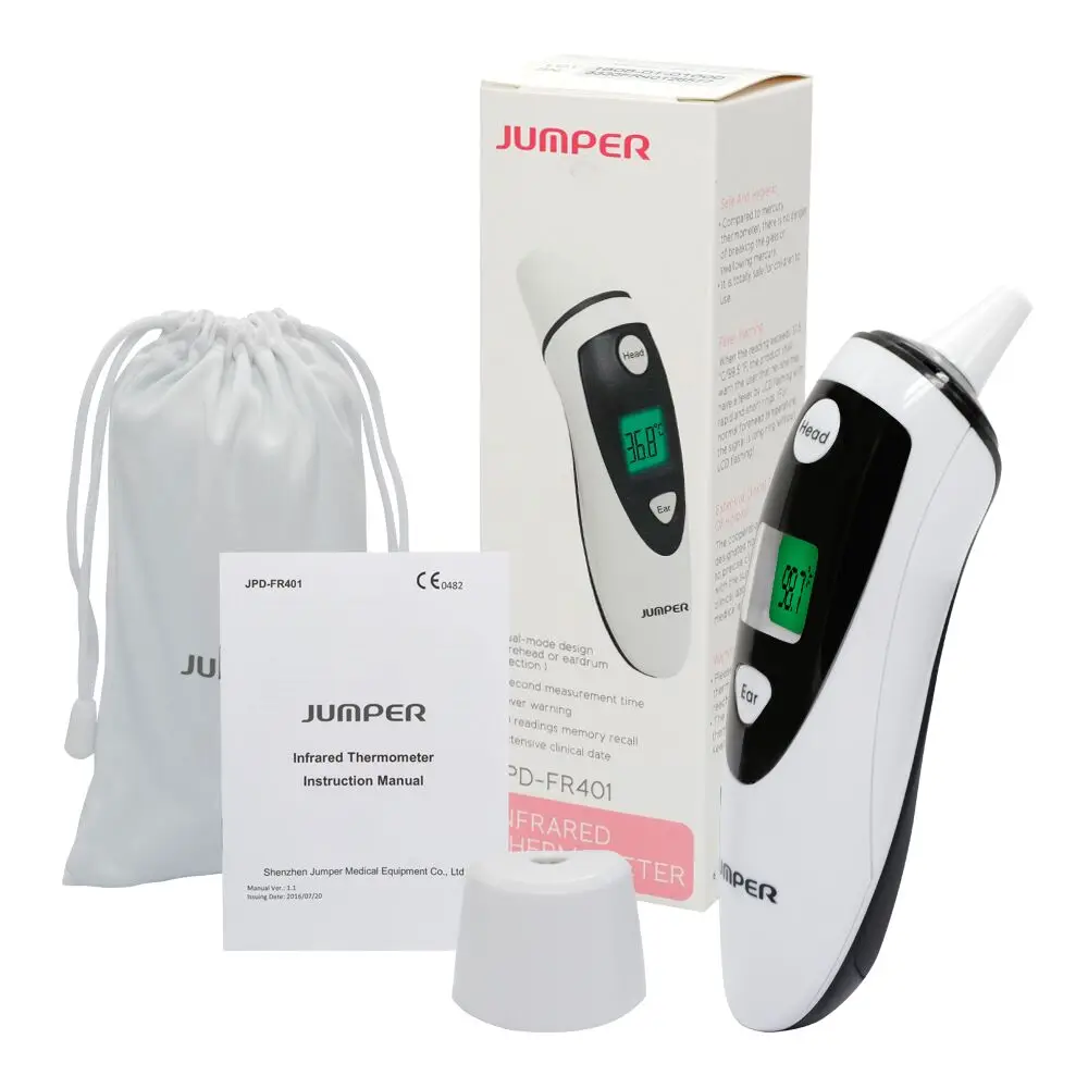 

Infrared Digital Forehead and Ear Thermometer for Baby & Adults Fever Alarm Dual-Mode Non-Contact LCD Screen
