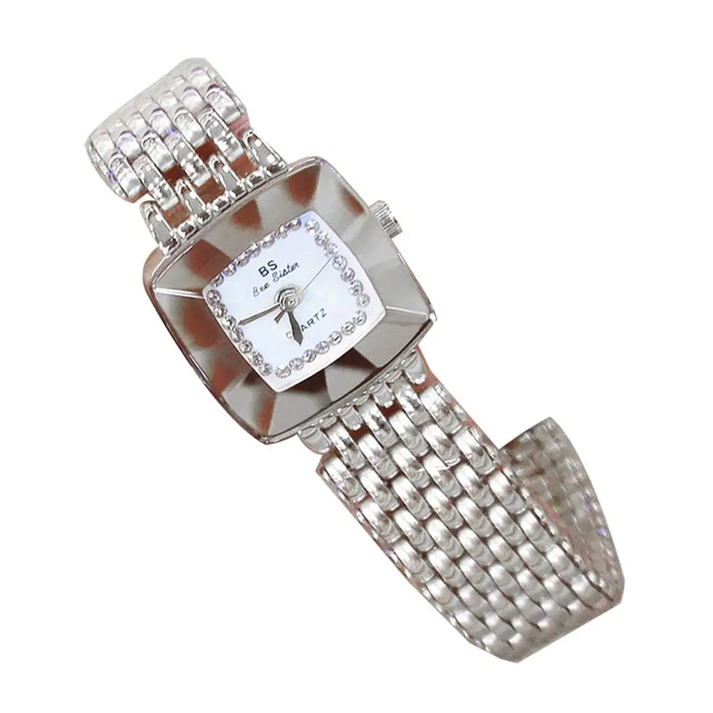 

Newly Fashion Women Square Dial Alloy Linked Strap Analog Quartz Wrist Watch Decor