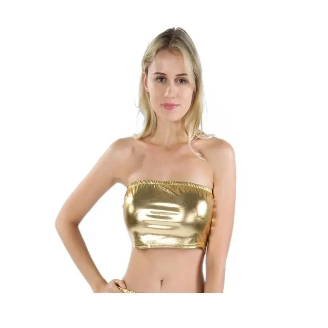 FANCY WET LOOK METALLIC PVC LYCRA SPANDX TOP BANDEAU PARTY DANCER BOOB TUBE.SML FANCY WET LOOK METALLIC PVC LYCRA SPANDX TOP BANDEAU PARTY DANCER BOOB TUBE.SML