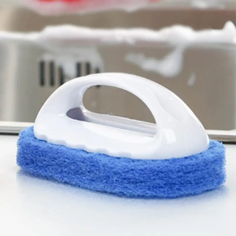 Kitchen Tool Plastic Handle Sponge Bath Brush Cleaning Tile Glass Clean