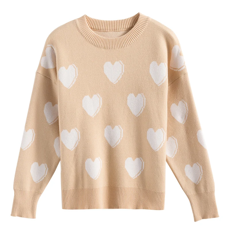 Autumn Winter Women Warm Sweater Heart Knit Pullover Sweaters Fashion Sweet Jumper Thick Winter female Sweater CGM18186 Autumn Winter Women Warm Sweater Heart Knit Pullover Sweaters Fashion Sweet Jumper Thick Winter female Sweater CGM18186