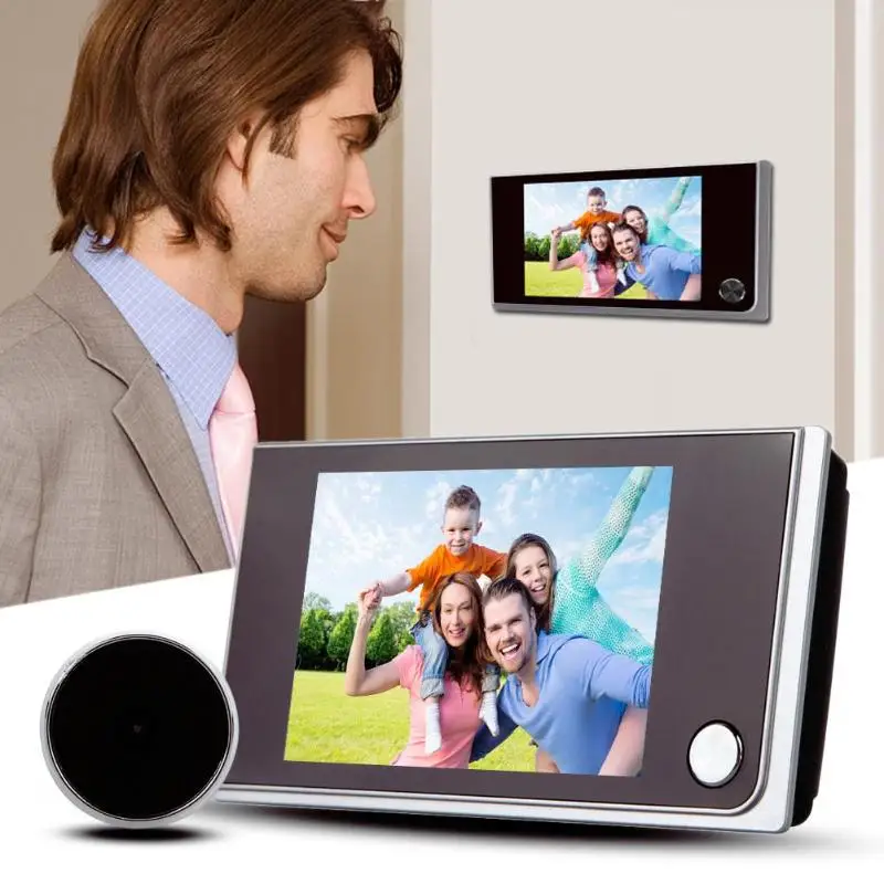 3,5 дюймов ЖК-экран цифровой дверной звонок 120 градусов дверной Звонок электронный дверной видео Звонок дверной камеры просмотра домашнего оборудования