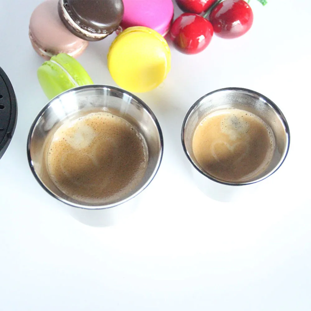 Nespresso чашки Pixie эспрессо из нержавеющей стали кофе Nescafe с двойными стенками термокапсулы кофейная чашка кофейная кружка