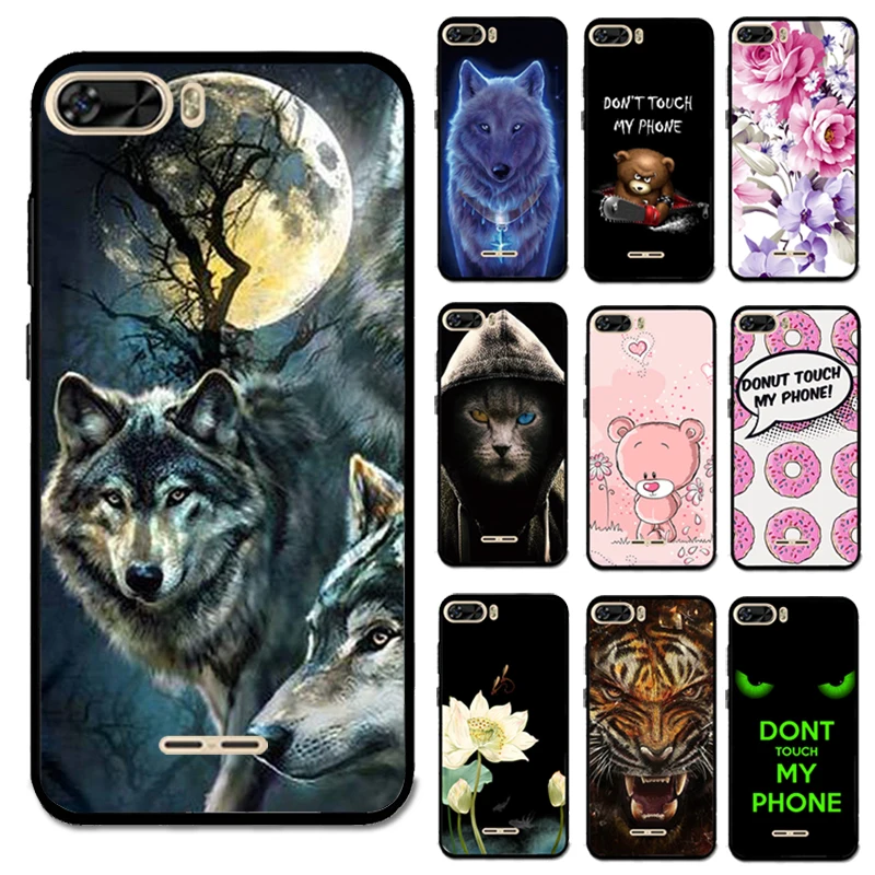 

For BQ 5520L Silk Case Wolf Silicon TPU Cover for BQ-5520L Silk Animal Shell Bag Housing Phone Cases
