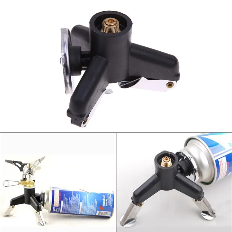 

Outdoor Tripod Gas Stove Connector Ultralight Copper Tank Stand Adapter Three Legs Gas Tank Adapter