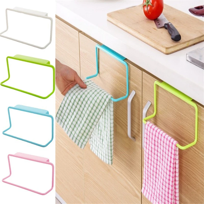 

Kitchen Seamless Nail-free Cloth Rag Hanger Bathroom Towel Hanging Organizer