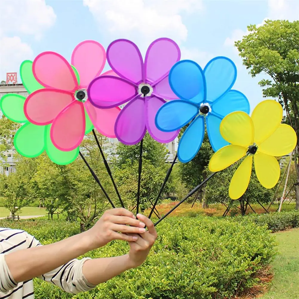 Флюгер Подсолнух лужайка Pinwheels ветряная мельница вечерние Pinwheel Wind Spinner для украшения сада безопасно использовать