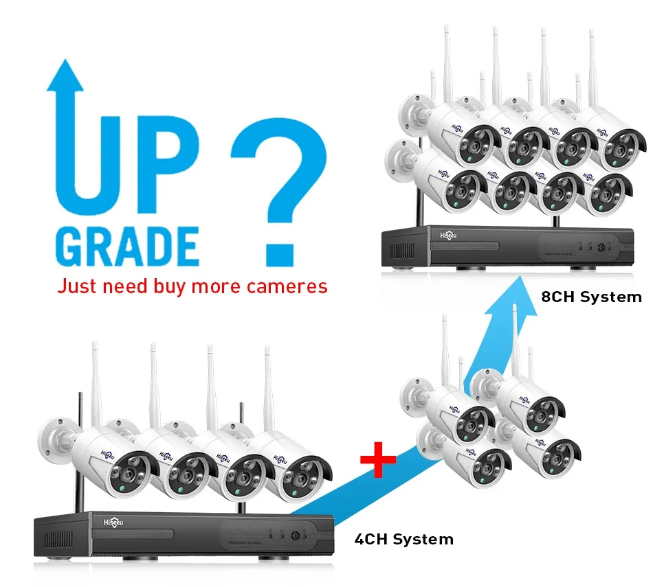 Wifi IP Bullet camera 1080P 8CH NVR Беспроводная CCTV система безопасности комплект инфракрасная 4 шт камера Удаленный просмотр по IP Pro 1T hdd