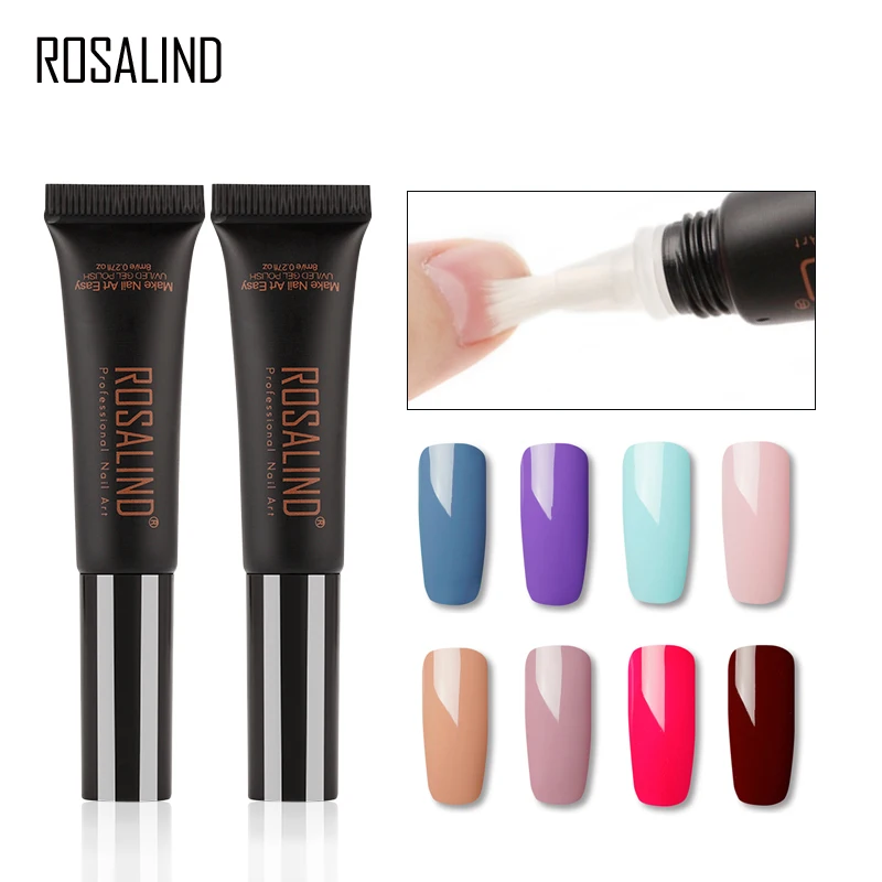 

ROSALIND 31-60 New Arrival 8ml Pure Colors Gel Nail Polish Set For Manicure Design Of Nail Extension UV LED Gel Primer Art
