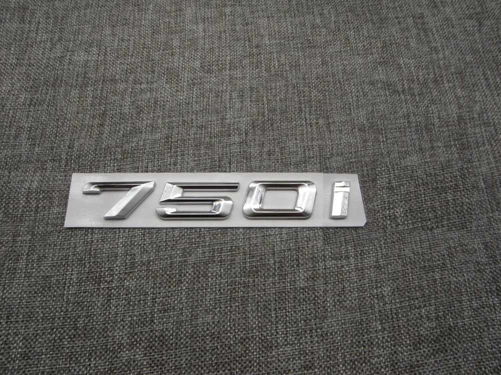 

Shiny Silver ABS Number Letters Word Car Trunk Badge Emblem Letter Decal Sticker for BMW 7 Series 750i