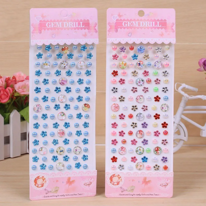 

1PCS DIY Sticker Random Style Various Beautiful Scrapbook Decoration Clear Pattern Decoration Diamond Paste Resin