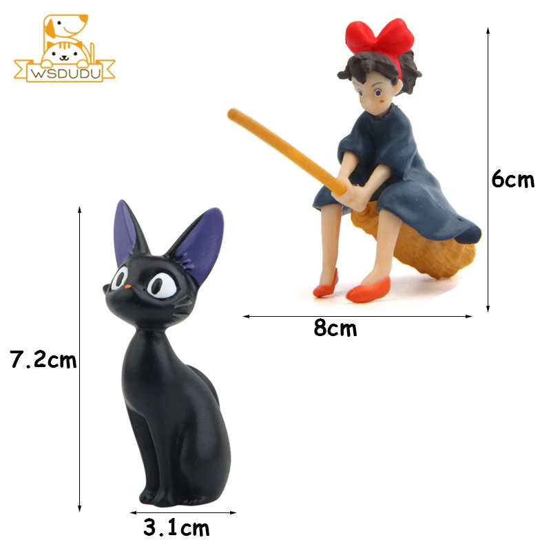 Kiki JiJi черная кошка без лица мужские фигурки японское аниме мультфильм животные