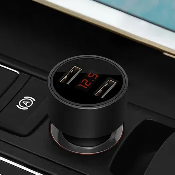 

New Style Car Styling LED Dual USB Car Charger For Skoda Octavia Fabia Rapid Superb Yeti Roomster Car Accessories