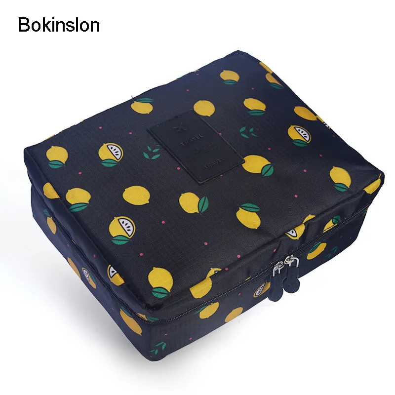 

Bokinslon Fashion Lady Cosmetic Cases Bag Fashion Nylon Multifunctional Storage Bags Women Solid Color Female Toiletry Pouch