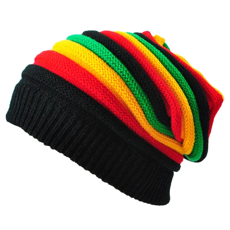 Jamaica regae Gorro Rasta Стильная шапка pello мужские зимние шапки женские красные желтые зеленые черные осенние модные женские вязаные шапки