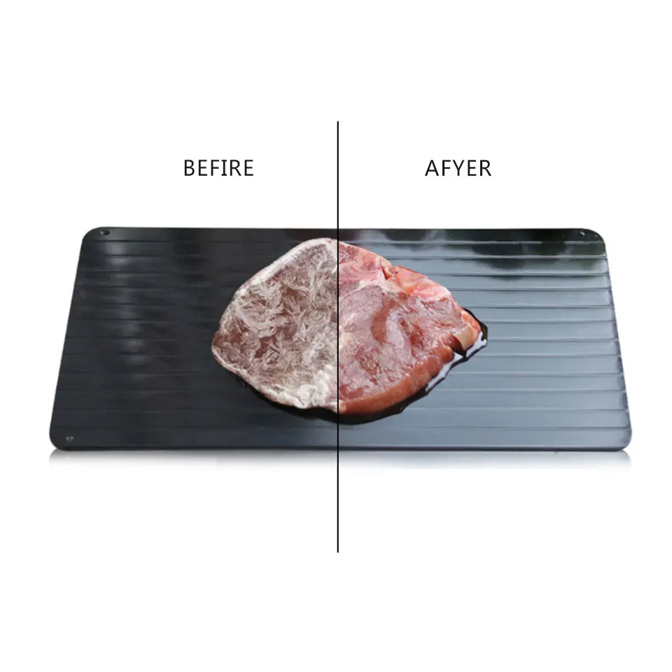 Defrost Tray Aluminium Safe Fast Thawing Frozen Meat Defrosting Board Kitchen Creative Tools No Electricity Chemicals Microwave