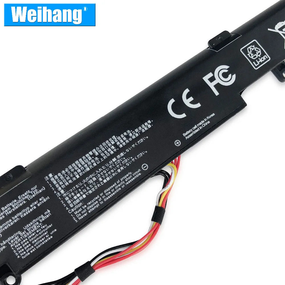 44Wh Weihang мобильный телефон от корейский Аккумулятор для ASUS X550 X450 A450 X450E A450V F450E F450JF