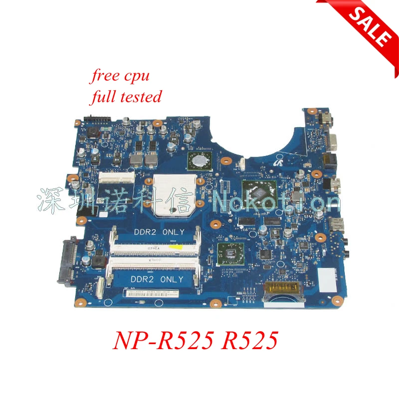 

NOKOTION BA92-06014A BA92-06014B BREMEN-D laptop motherboard For samsung NP-R525 R525 DDR2 BA92-06013B BA92-06013A free cpu