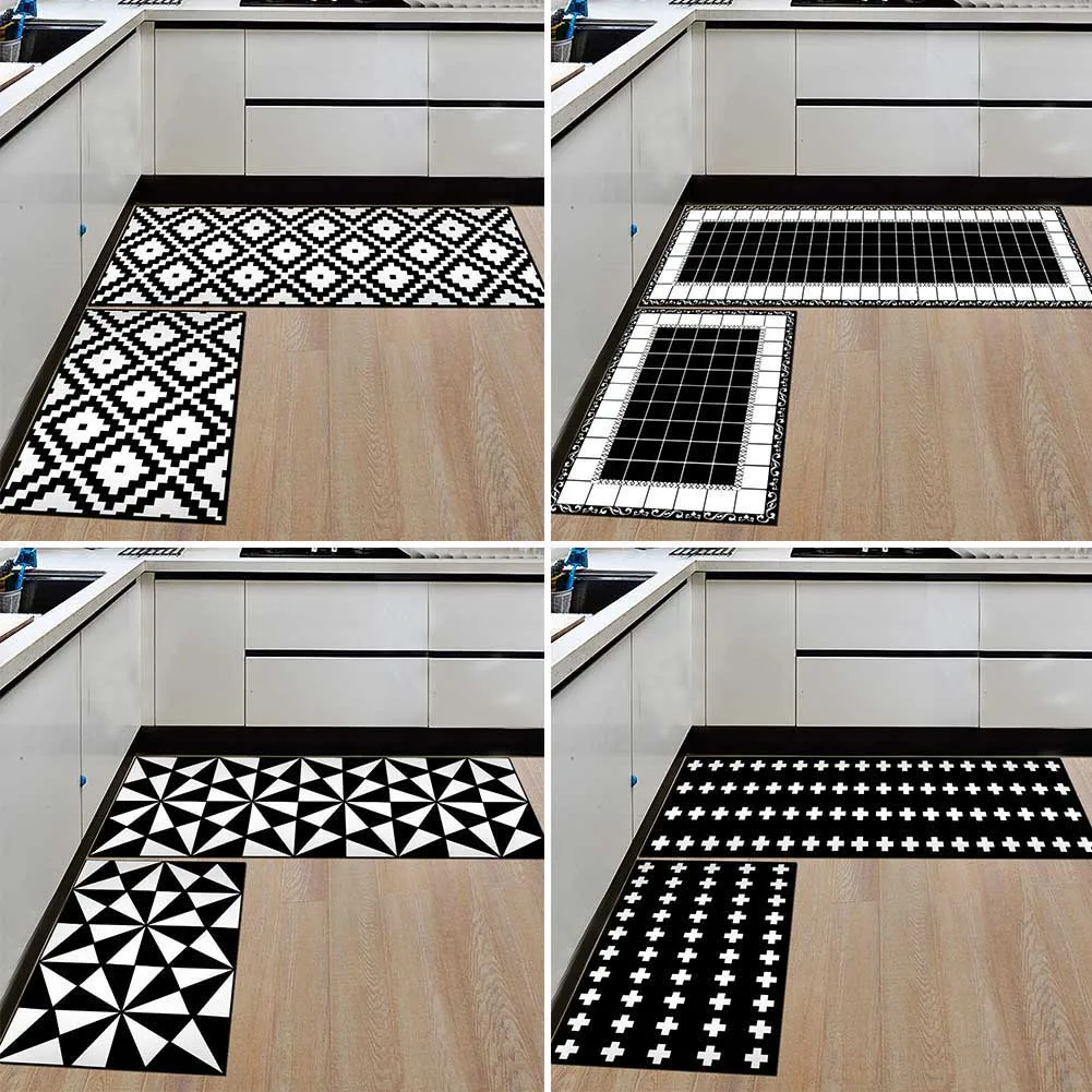 

Kitchen Mat Cheaper Anti-slip Modern Area Rugs Living Room Balcony Bathroom Carpet Set Doormat Bath Mat in The Hallway