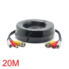 20 M/65FT BNC RCA DC разъем видео-, аудиоэлектропитание провода кабель для камеры видеонаблюдения