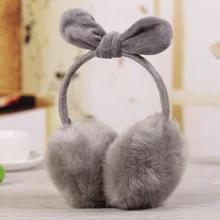 Женские модные наушники из искусственного меха для девочек; милые пушистые зимние теплые мягкие теплые наушники; удобные наушники с бантом; Рождественский подарок
