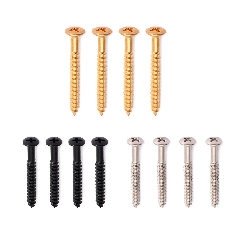 

Neck Plate Mounting Screws For Bolt-On Neck Strat Guitar Parts Accessory high quality