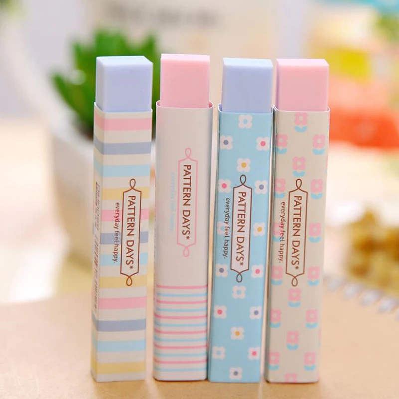 

New Simple Rainbow jelly strip eraser student homework modification stationery supplies eraser