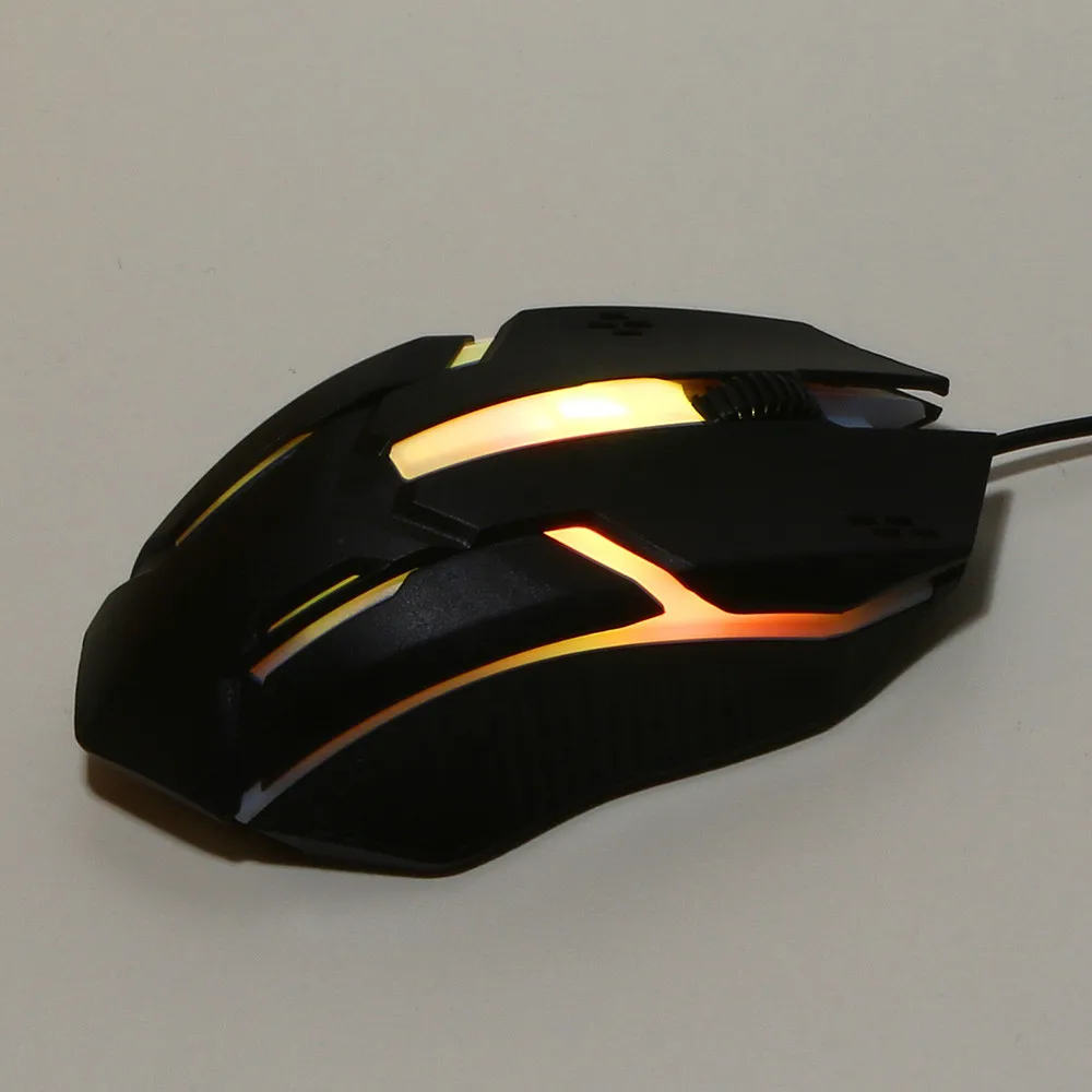 VOBERRY классная подсветка мыши дизайн игры 1200 dpi USB Проводная оптическая игровая мышь для ПК ноутбука подходит для бизнеса офиса