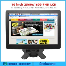 10 pouces 2560x1600 Pixel FHD moniteur LCD IPS grand Angle écran d'affichage pour Raspberry Pi 4 modèle B/3B +/PS3 PS4 WiiU Xbox360(China)