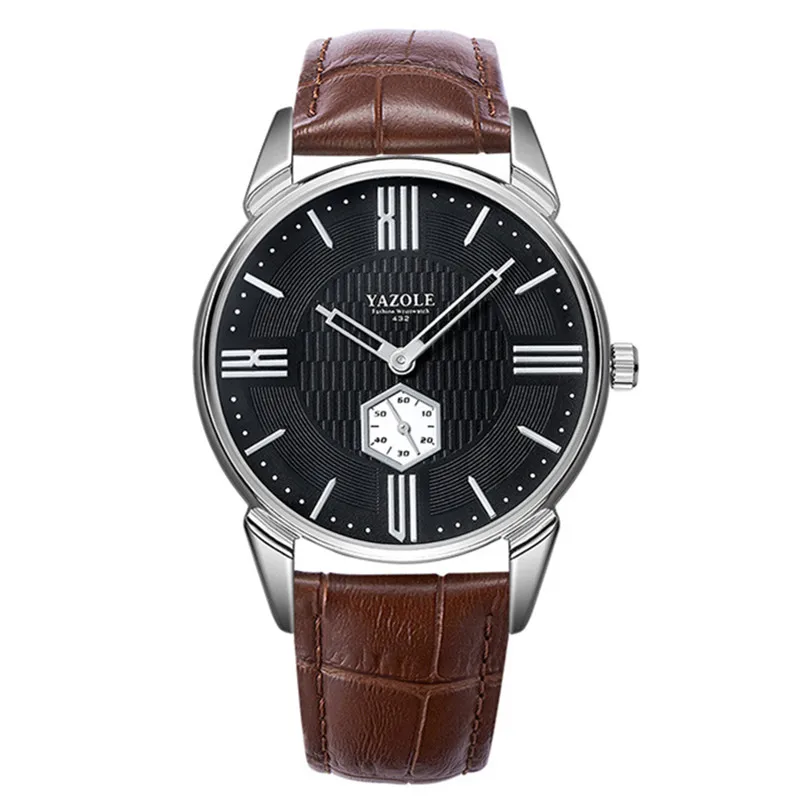 

Yazole Brand Men Watches Luxury Pu Business Men's Watch Clock Fashion Quartz Wristwatch Relogio Masculino reloj hombre wholesale