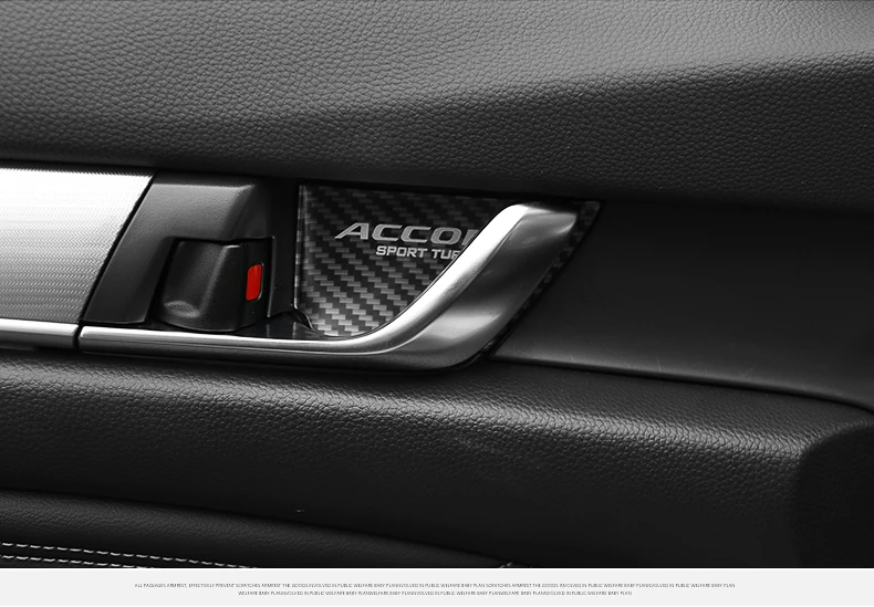 Для Honda Accord Accord 10 нержавеющая сталь внутренняя ручка дверная наклейка патч ABS углерода волокно украшения модификации