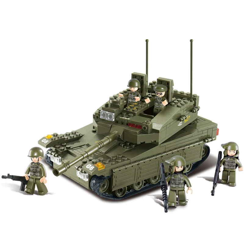 Sluban модель строительные совместимые B0305 344 шт Модели Строительные наборы Классические игрушки хобби Merkava танки