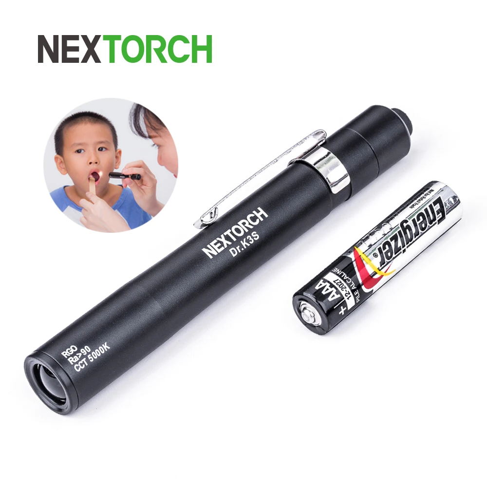 NEXTORCH Professional Medical Pen Light Pen type Body with Clip for