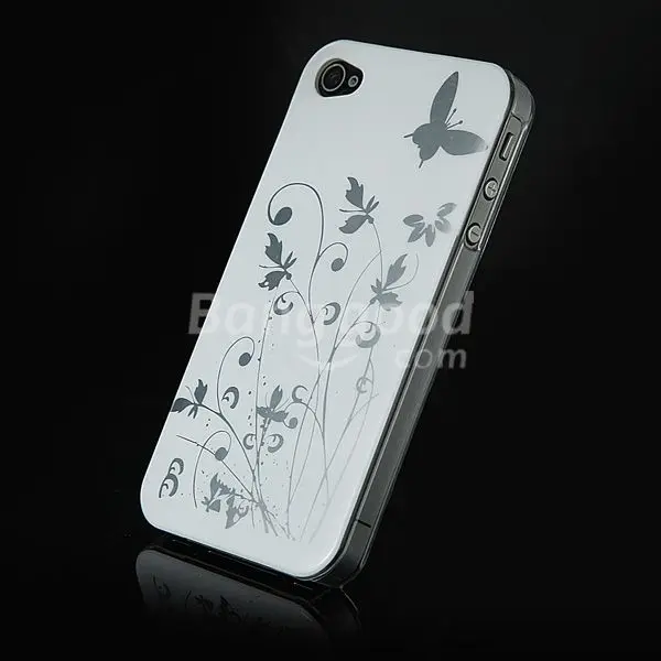 Hot Deal Stylish Series Flowers Butterfly Hard Case For iPhone 4 |