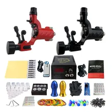 Полный профессиональный набор для татуировки лайнер-шейдерная Татуировка 2 машинных набора набор блок питания, иглы наконечник