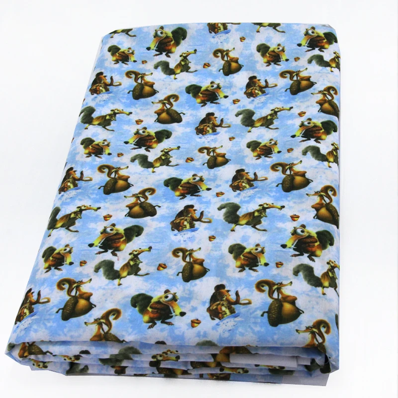 

David accessories 50*145CM patchwork cartoon Polyester cotton fabric for Tissue Kid Bedding textile for Sewing Doll,1Yc483