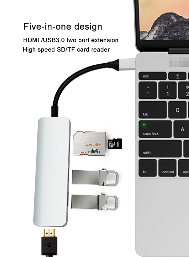 Ugreen Thunderbolt 3 USB adapter C to 3.0 HUB reader micro USB power port pd3.0 charging port Ugreen Thunderbolt 3 USB adapter C to 3.0 HUB reader micro USB power port pd3.0 charging port