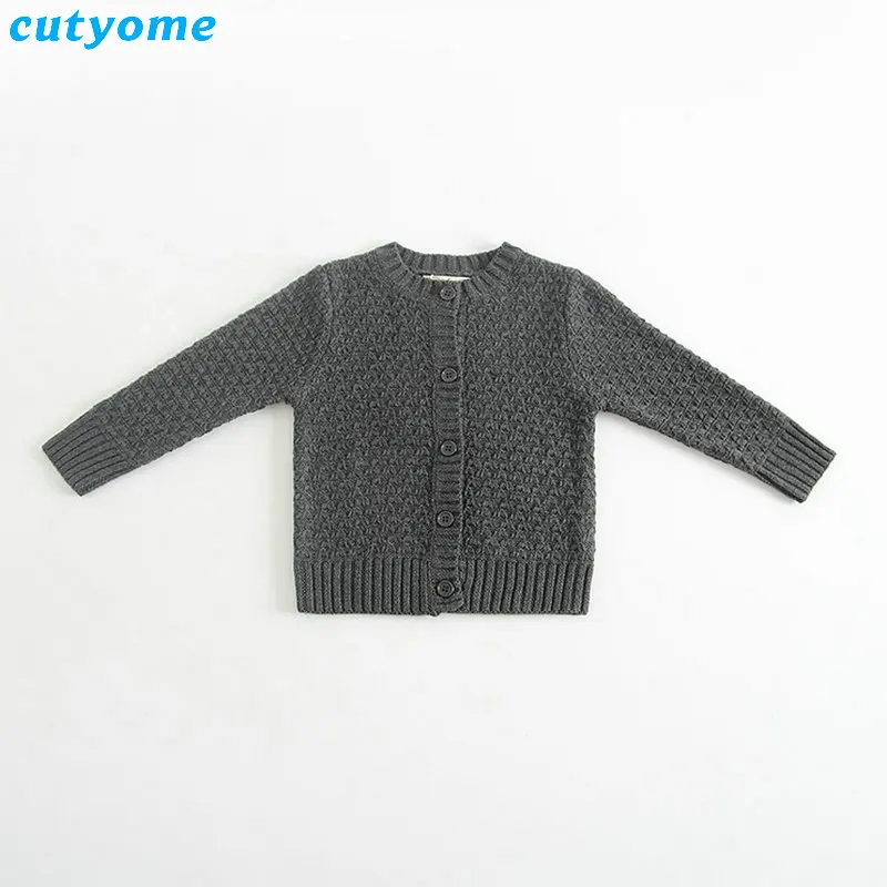 Детский хлопковый свитер для девочек; вязаный свитер с длинными рукавами для маленьких мальчиков; сезон весна-осень; теплая одежда; Верхняя одежда для маленьких девочек