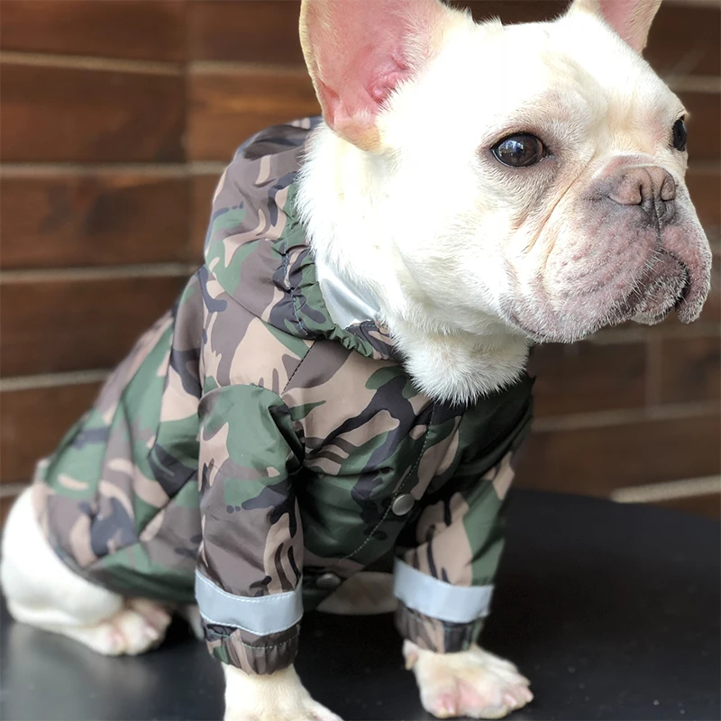 Comprar Bulldog Francés cinta reflectante chubasquero ropa para perros pequeños Chihuahua yorkkie sudaderas a prueba de agua Envío Directo PC0889