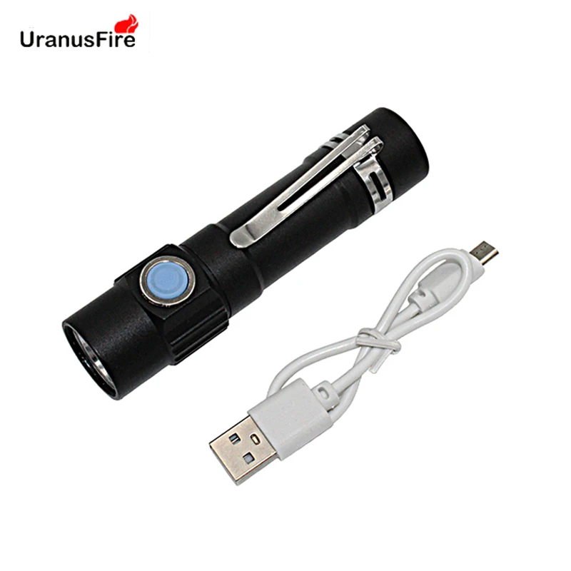 

USB Rechargeable LED Flashlight Handy T6 LED Torch Light Hunting Mini Lanterna 3 Modes Torch 18650 Battery Portable Flashlight