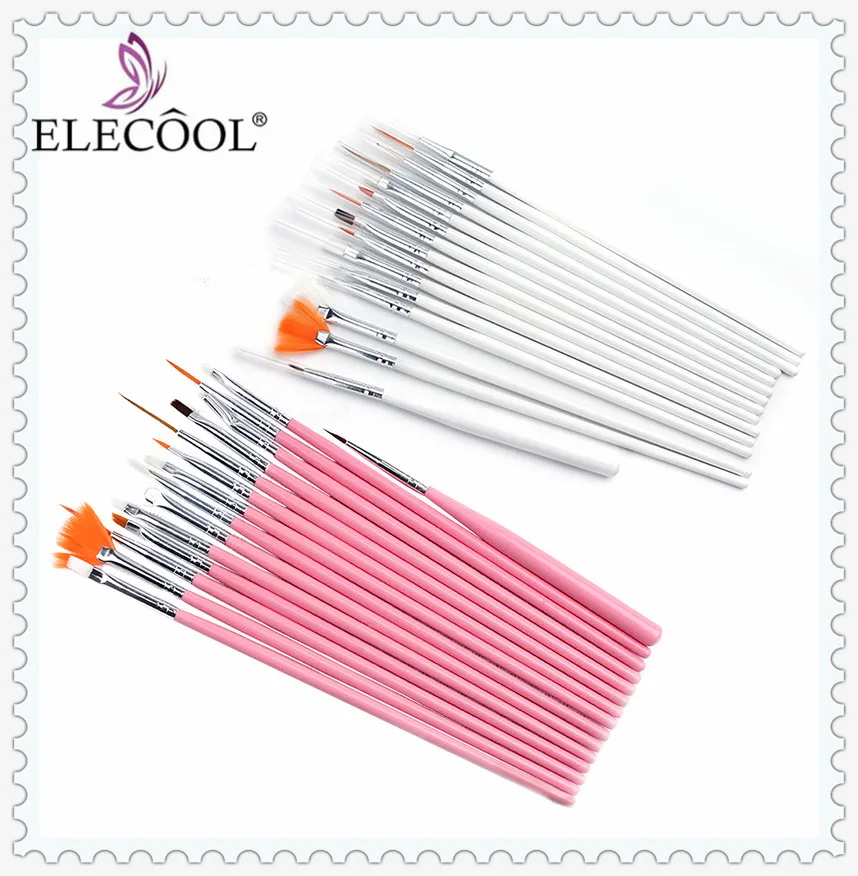 ELECOOL 15 шт. искусство для ногтей строительные инструменты профессиональная ручка
